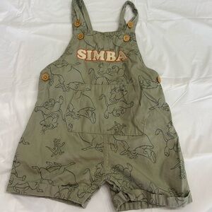 Simba Olive Green Kids Short Overalls